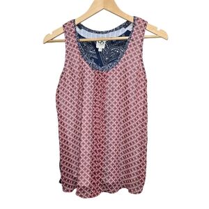 Anthropologie One September Patterned Sleeveless Top